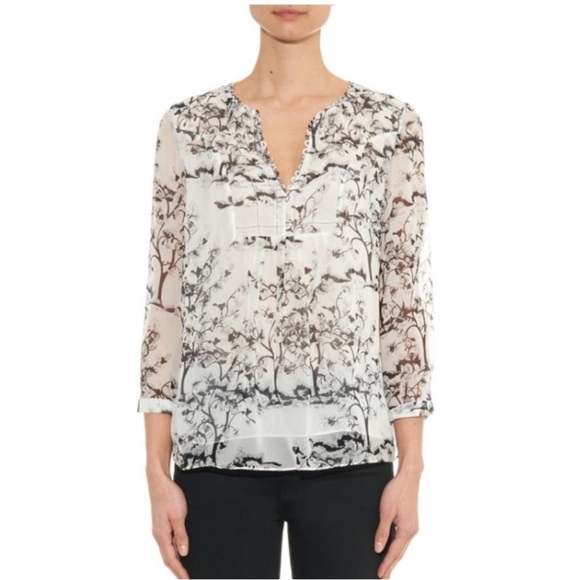 Diane Von Furstenberg Camden Floral Silk Blouse NEW - Picture 1 of 10